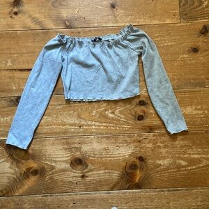SHEIN - Gray cropped long sleeve (M)